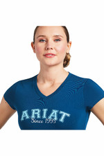 2022 Ariat Womens Since 1993 Short Sleeve Top 10039652 - Blue Opal